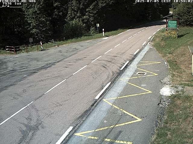Webcam en haut du col des Fenesses, aussi appelé col du Ménil sur la D486 à 593 mètres d'altitude dans les Vosges