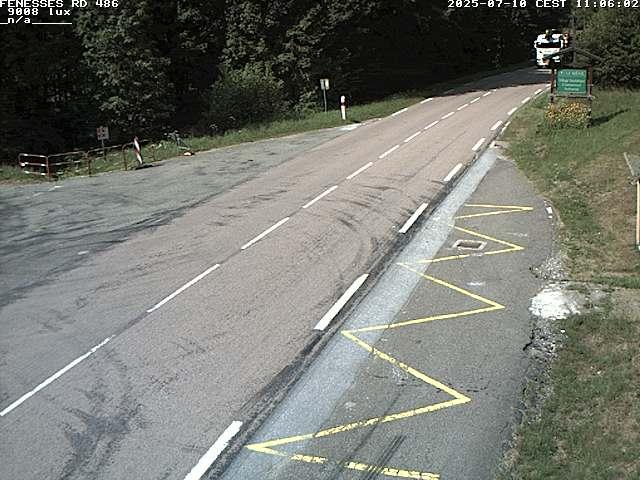 Webcam en haut du col des Fenesses, aussi appelé col du Ménil sur la D486 à 593 mètres d'altitude dans les Vosges