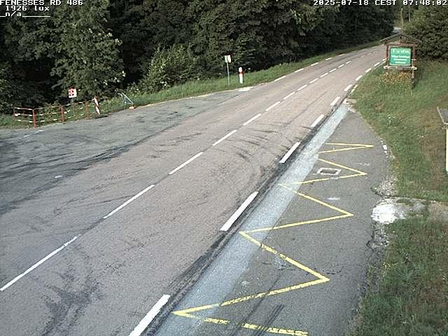 Webcam en haut du col des Fenesses, aussi appelé col du Ménil sur la D486 à 593 mètres d'altitude dans les Vosges