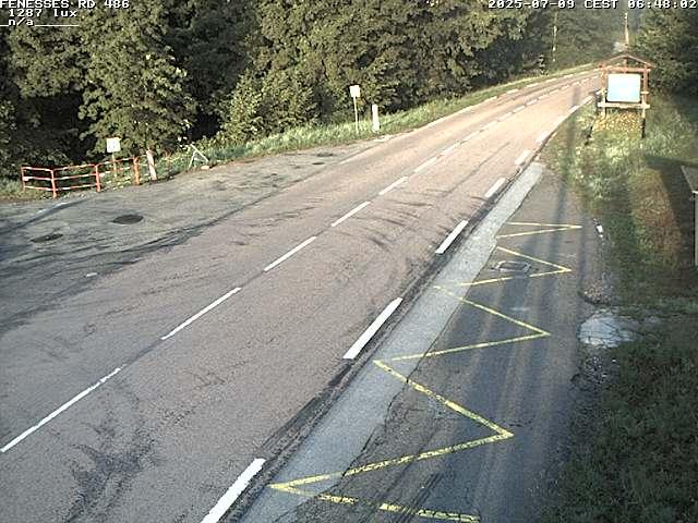 Webcam en haut du col des Fenesses, aussi appelé col du Ménil sur la D486 à 593 mètres d'altitude dans les Vosges