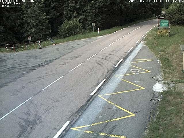 Webcam en haut du col des Fenesses, aussi appelé col du Ménil sur la D486 à 593 mètres d'altitude dans les Vosges