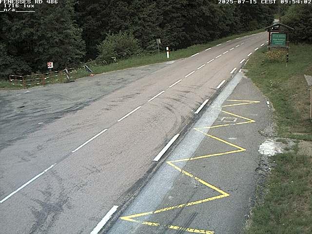 Webcam en haut du col des Fenesses, aussi appelé col du Ménil sur la D486 à 593 mètres d'altitude dans les Vosges