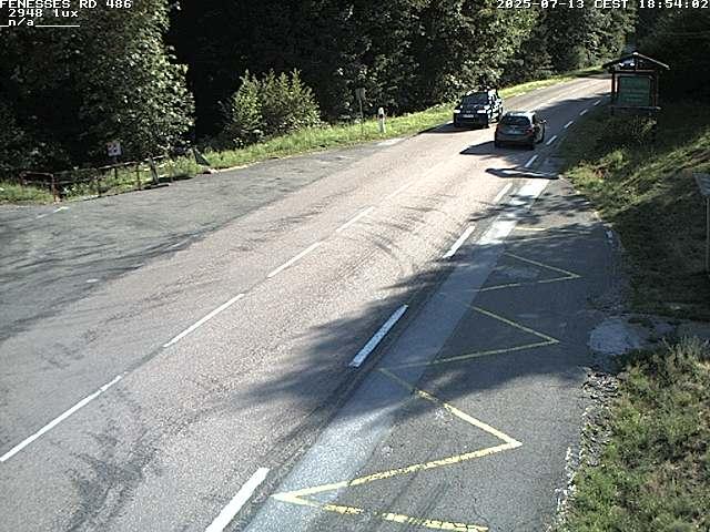 Webcam en haut du col des Fenesses, aussi appelé col du Ménil sur la D486 à 593 mètres d'altitude dans les Vosges