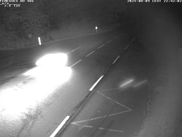Webcam en haut du col des Fenesses, aussi appelé col du Ménil sur la D486 à 593 mètres d'altitude dans les Vosges