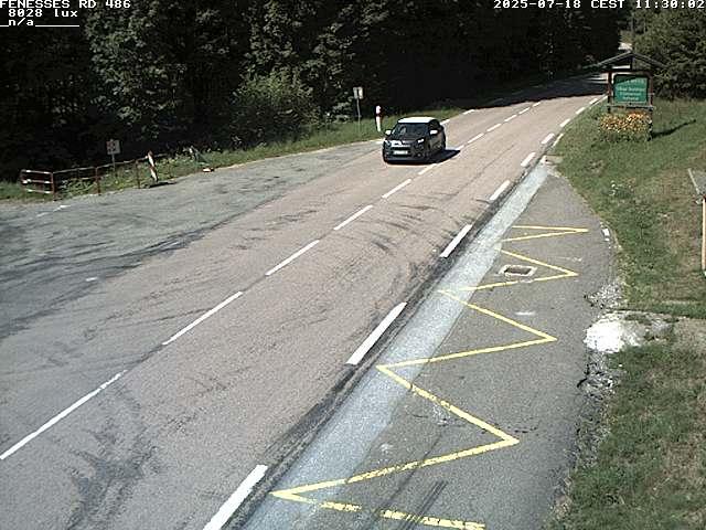 Webcam en haut du col des Fenesses, aussi appelé col du Ménil sur la D486 à 593 mètres d'altitude dans les Vosges