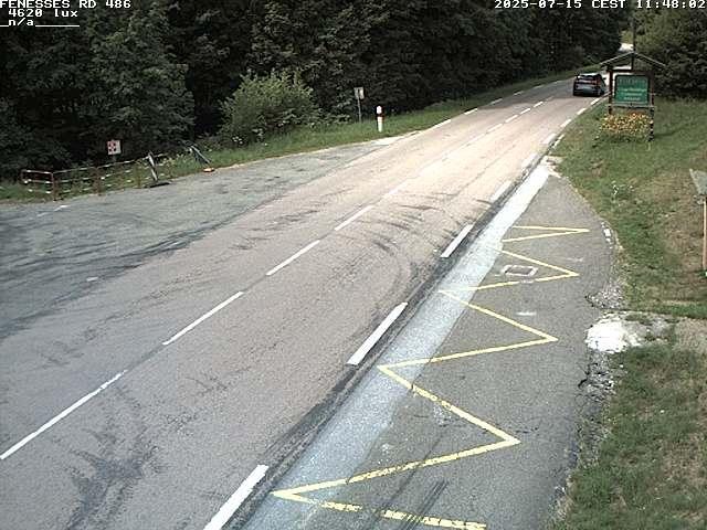 Webcam en haut du col des Fenesses, aussi appelé col du Ménil sur la D486 à 593 mètres d'altitude dans les Vosges