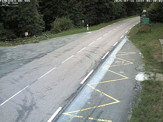 Webcam en haut du col des Fenesses, aussi appelé col du Ménil sur la D486 à 593 mètres d'altitude dans les Vosges