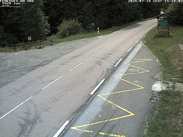 Webcam en haut du col des Fenesses, aussi appelé col du Ménil sur la D486 à 593 mètres d'altitude dans les Vosges