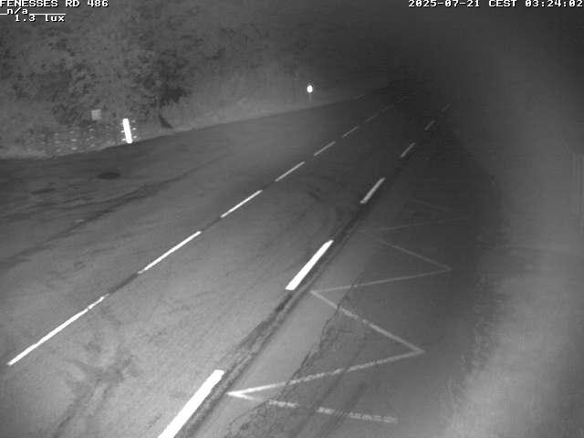 Webcam en haut du col des Fenesses, aussi appelé col du Ménil sur la D486 à 593 mètres d'altitude dans les Vosges
