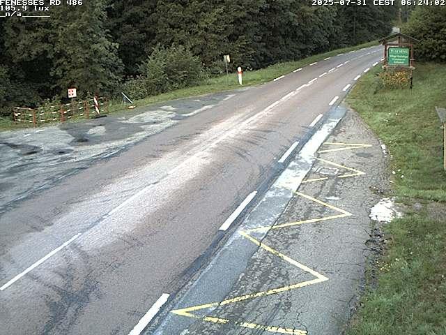 Webcam en haut du col des Fenesses, aussi appelé col du Ménil sur la D486 à 593 mètres d'altitude dans les Vosges