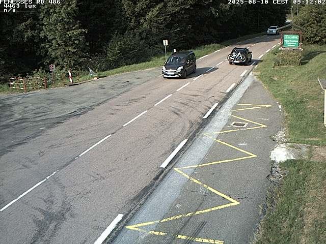 Webcam en haut du col des Fenesses, aussi appelé col du Ménil sur la D486 à 593 mètres d'altitude dans les Vosges
