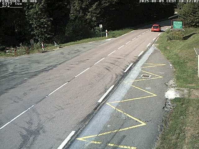 Webcam en haut du col des Fenesses, aussi appelé col du Ménil sur la D486 à 593 mètres d'altitude dans les Vosges