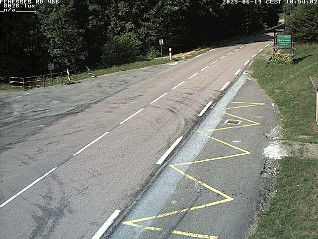 Webcam en haut du col des Fenesses, aussi appelé col du Ménil sur la D486 à 593 mètres d'altitude dans les Vosges