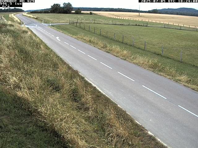 Webcam à Dombrot-le-Sec dans le département des Vosges sur la D429 à 407 mètres d'altitude
