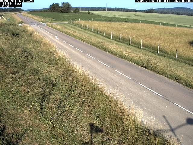 Webcam à Dombrot-le-Sec dans le département des Vosges sur la D429 à 407 mètres d'altitude