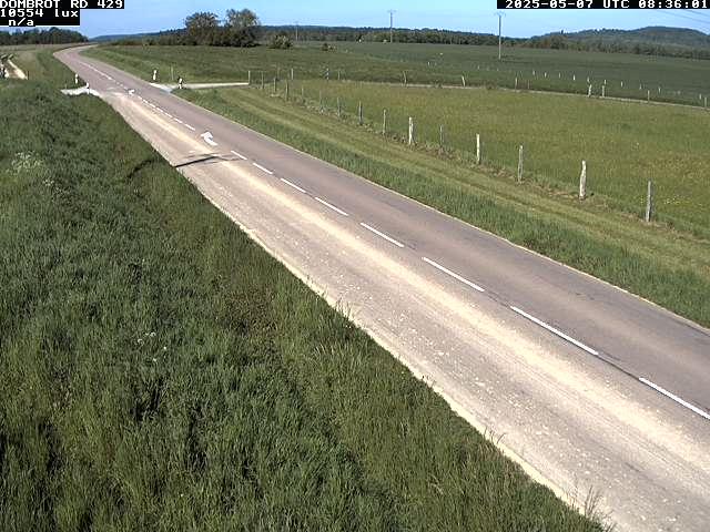Webcam à Dombrot-le-Sec dans le département des Vosges sur la D429 à 407 mètres d'altitude