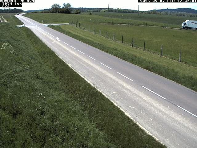 Webcam à Dombrot-le-Sec dans le département des Vosges sur la D429 à 407 mètres d'altitude