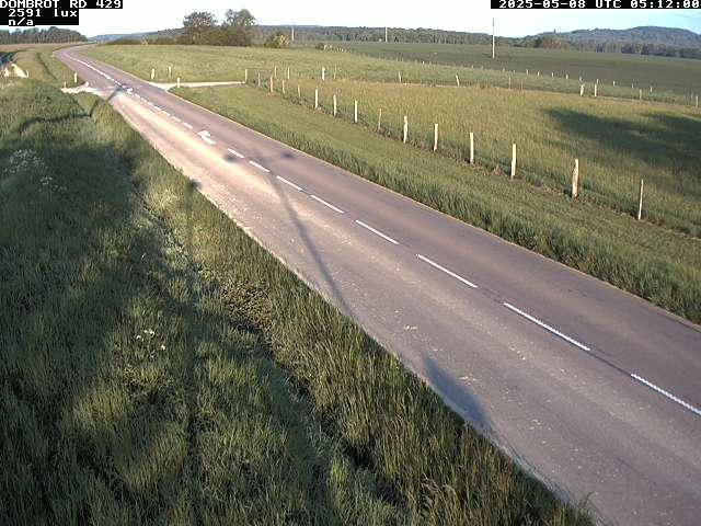 Webcam à Dombrot-le-Sec dans le département des Vosges sur la D429 à 407 mètres d'altitude
