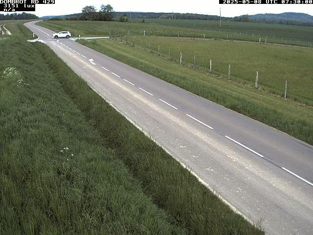 Webcam à Dombrot-le-Sec dans le département des Vosges sur la D429 à 407 mètres d'altitude