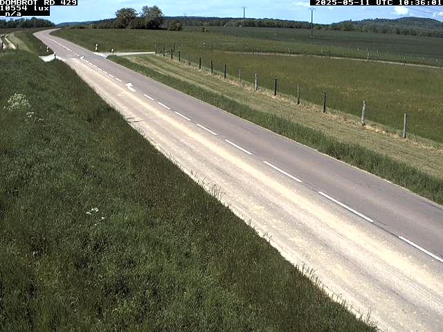 Webcam à Dombrot-le-Sec dans le département des Vosges sur la D429 à 407 mètres d'altitude