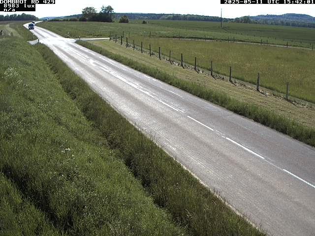 Webcam à Dombrot-le-Sec dans le département des Vosges sur la D429 à 407 mètres d'altitude