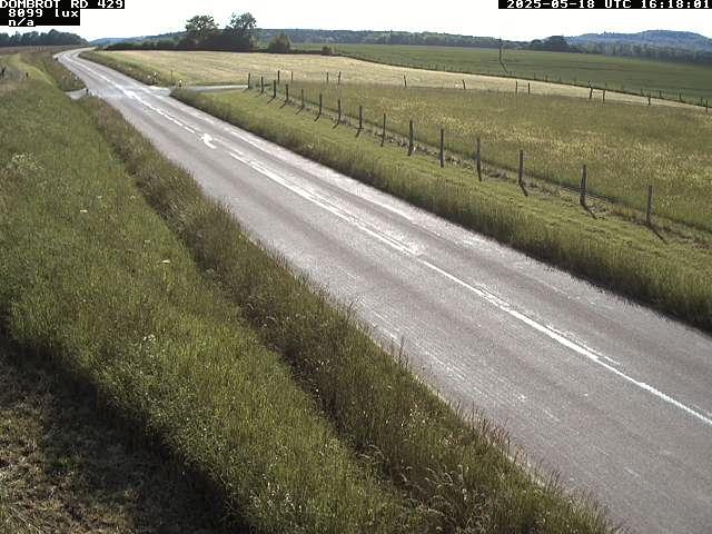 Webcam à Dombrot-le-Sec dans le département des Vosges sur la D429 à 407 mètres d'altitude
