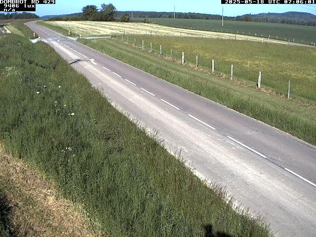 Webcam à Dombrot-le-Sec dans le département des Vosges sur la D429 à 407 mètres d'altitude