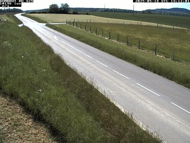 Webcam à Dombrot-le-Sec dans le département des Vosges sur la D429 à 407 mètres d'altitude