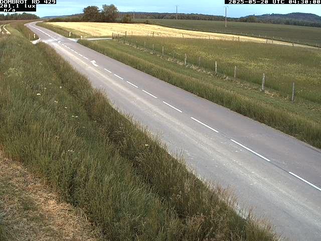 Webcam à Dombrot-le-Sec dans le département des Vosges sur la D429 à 407 mètres d'altitude