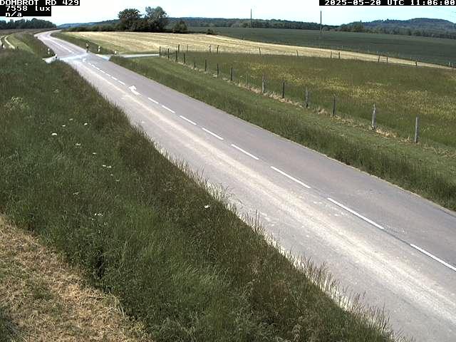 Webcam à Dombrot-le-Sec dans le département des Vosges sur la D429 à 407 mètres d'altitude