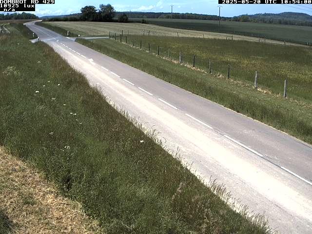 Webcam à Dombrot-le-Sec dans le département des Vosges sur la D429 à 407 mètres d'altitude