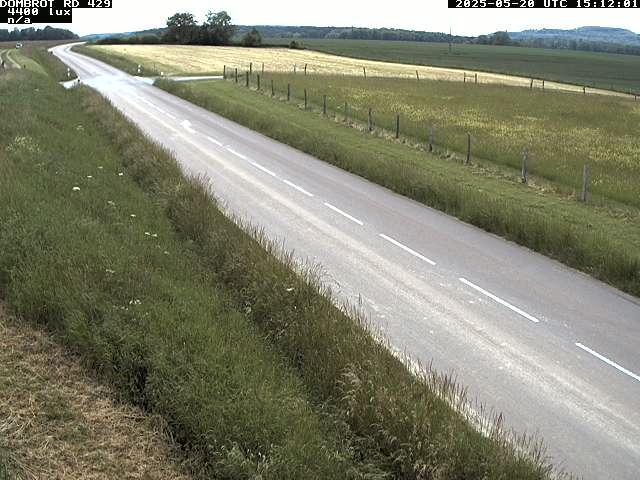 Webcam à Dombrot-le-Sec dans le département des Vosges sur la D429 à 407 mètres d'altitude