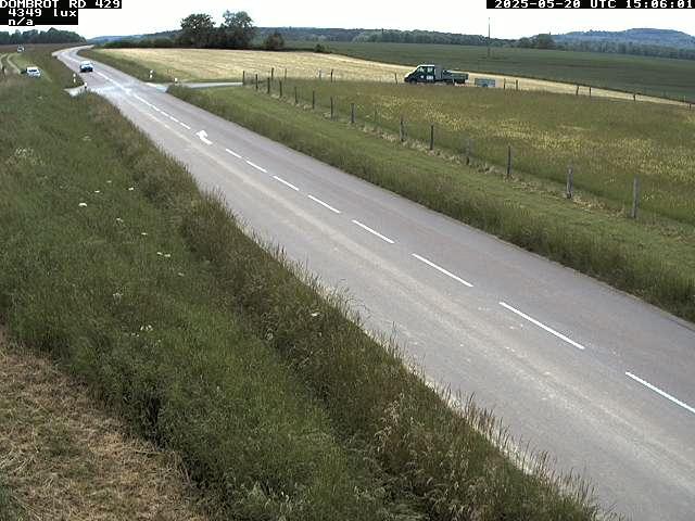 Webcam à Dombrot-le-Sec dans le département des Vosges sur la D429 à 407 mètres d'altitude