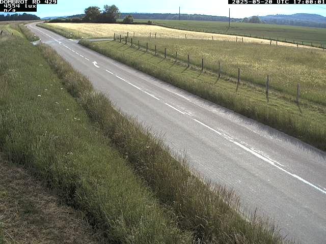 Webcam à Dombrot-le-Sec dans le département des Vosges sur la D429 à 407 mètres d'altitude