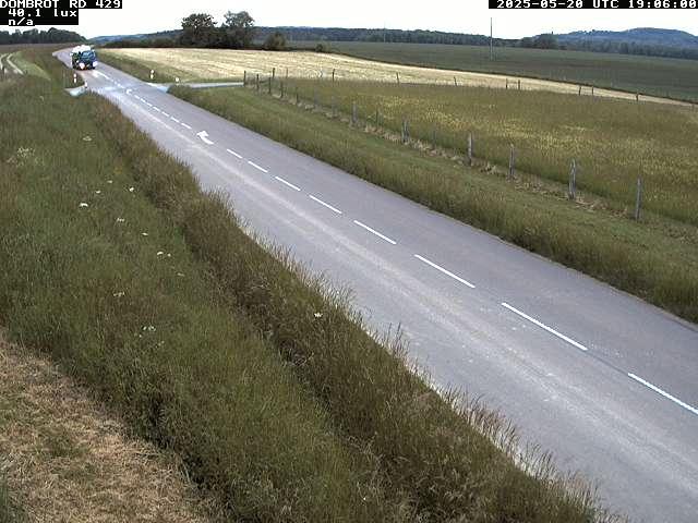 Webcam à Dombrot-le-Sec dans le département des Vosges sur la D429 à 407 mètres d'altitude