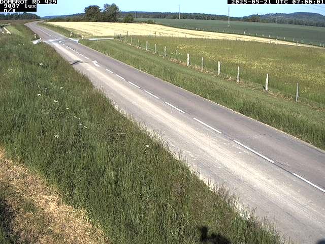 Webcam à Dombrot-le-Sec dans le département des Vosges sur la D429 à 407 mètres d'altitude