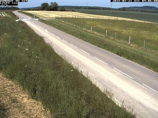 Webcam à Dombrot-le-Sec dans le département des Vosges sur la D429 à 407 mètres d'altitude