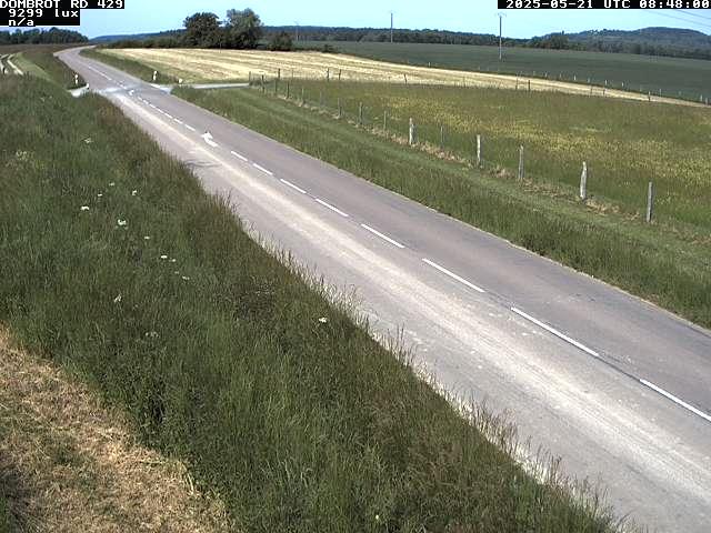 Webcam à Dombrot-le-Sec dans le département des Vosges sur la D429 à 407 mètres d'altitude