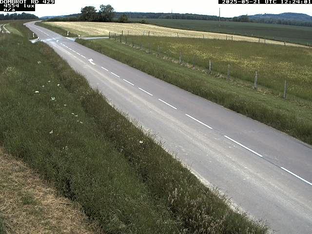 Webcam à Dombrot-le-Sec dans le département des Vosges sur la D429 à 407 mètres d'altitude