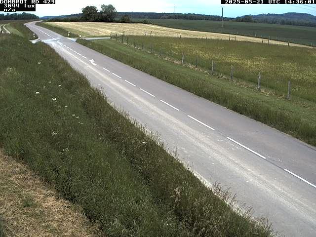 Webcam à Dombrot-le-Sec dans le département des Vosges sur la D429 à 407 mètres d'altitude