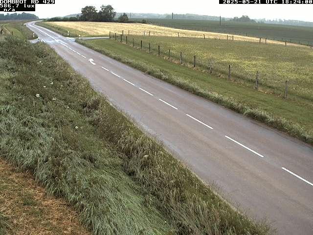 Webcam à Dombrot-le-Sec dans le département des Vosges sur la D429 à 407 mètres d'altitude