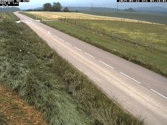 Webcam à Dombrot-le-Sec dans le département des Vosges sur la D429 à 407 mètres d'altitude