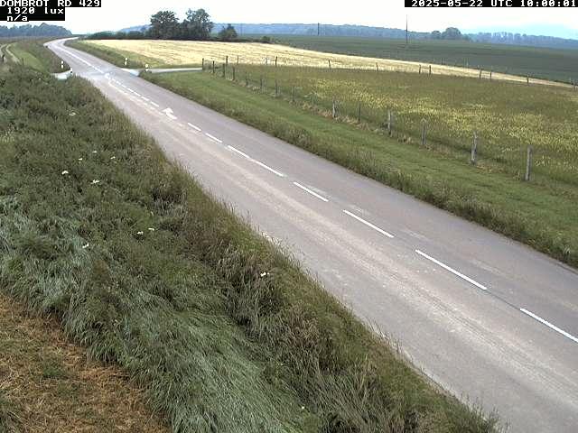Webcam à Dombrot-le-Sec dans le département des Vosges sur la D429 à 407 mètres d'altitude