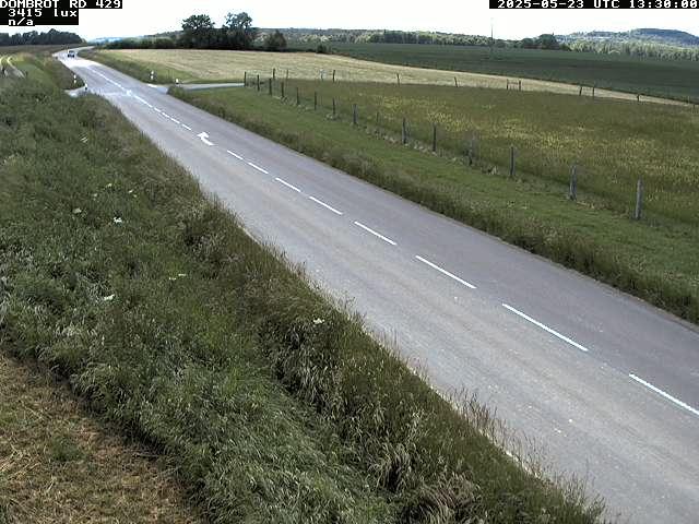 Webcam à Dombrot-le-Sec dans le département des Vosges sur la D429 à 407 mètres d'altitude
