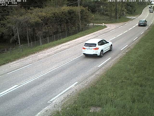 Webcam à 424 mètres d'altitude dans la Tranchée de Docelles dans les Vosges, à proximité d'Epinal sur la route de Gerardmer (D11)