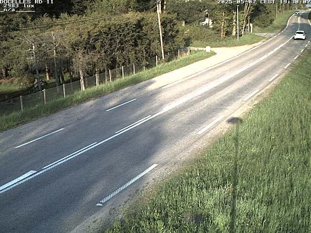 Webcam à 424 mètres d'altitude dans la Tranchée de Docelles dans les Vosges, à proximité d'Epinal sur la route de Gerardmer (D11)