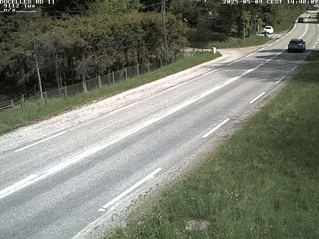 Webcam à 424 mètres d'altitude dans la Tranchée de Docelles dans les Vosges, à proximité d'Epinal sur la route de Gerardmer (D11)