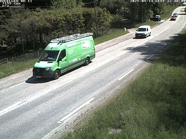 Webcam à 424 mètres d'altitude dans la Tranchée de Docelles dans les Vosges, à proximité d'Epinal sur la route de Gerardmer (D11)