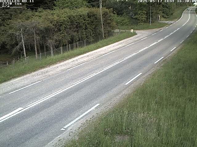 Webcam à 424 mètres d'altitude dans la Tranchée de Docelles dans les Vosges, à proximité d'Epinal sur la route de Gerardmer (D11)