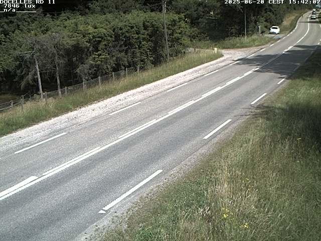 Webcam à 424 mètres d'altitude dans la Tranchée de Docelles dans les Vosges, à proximité d'Epinal sur la route de Gerardmer (D11)